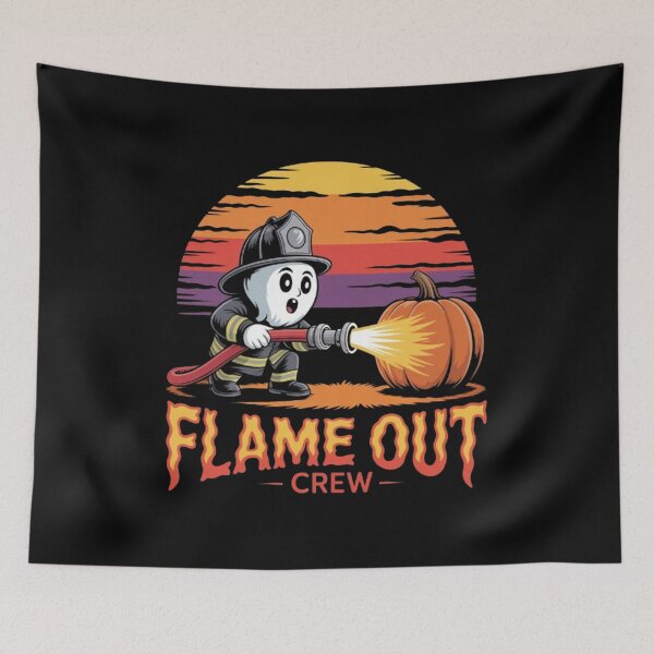 Item preview, Flame Out Crew Ghost Firefighter Halloween  designed and sold by BHMARTS.