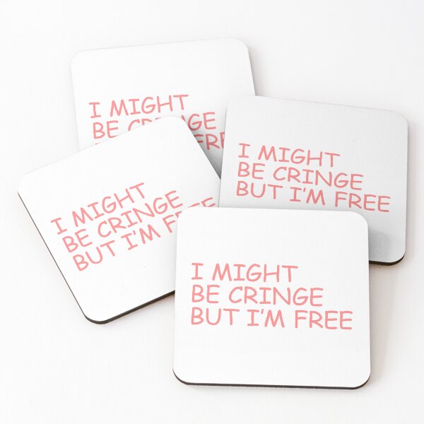 Item preview, I Might Be Cringe But I'm Free Aesthetic Quote designed and sold by FlyShop1.