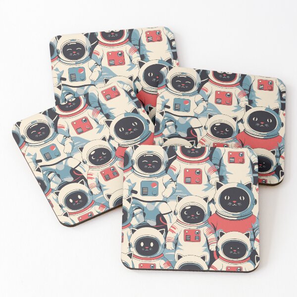 Item preview, Galaxy Cats – Astronaut Feline Space Pattern designed and sold by The Rabbit Cave.