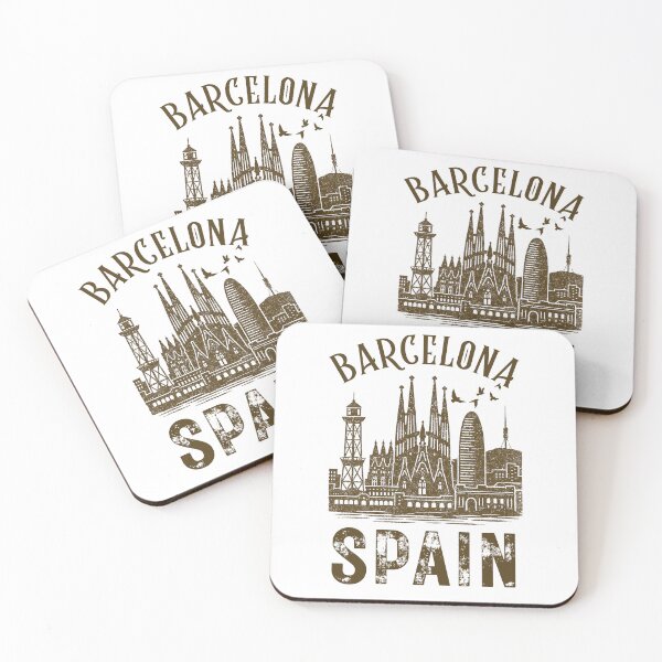 Item preview, Vintage Barcelona Skyline Shirt – Distressed Barcelona Travel Design designed and sold by Thehatinthecat.