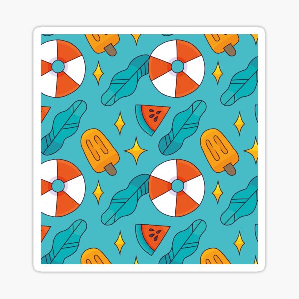 Item preview, Watermelon, buoy and ice cream sailor motif designed and sold by Jamildesign.