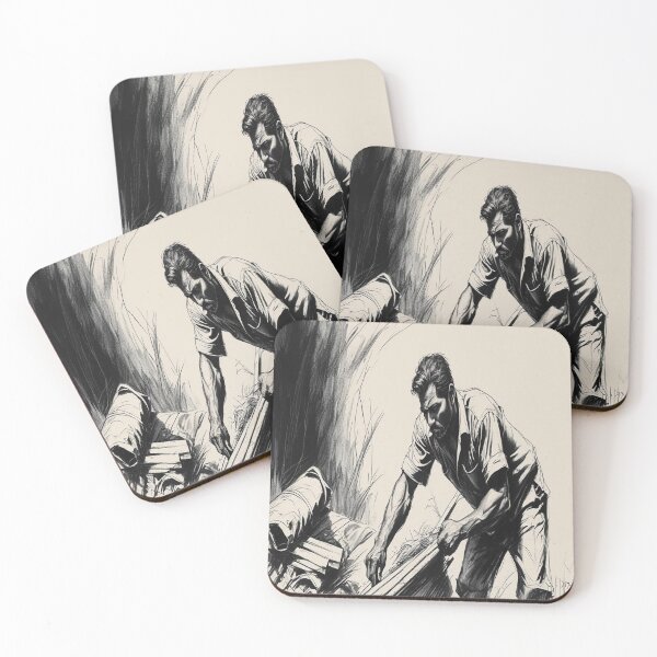 Item preview, Lifestyle Hub: Black & White Pencil Sketch Of A Determined Man designed and sold by M&M Lifestyle Hub.