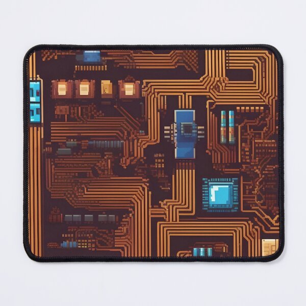 Item preview, Modern Techscape – Pixelated Motherboard Abstract Wall Art designed and sold by Esterlane.