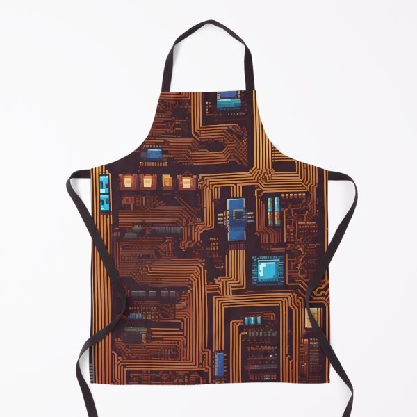 Item preview, Modern Techscape – Pixelated Motherboard Abstract Wall Art designed and sold by Esterlane.