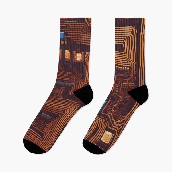 Item preview, Modern Techscape – Pixelated Motherboard Abstract Wall Art designed and sold by Esterlane.