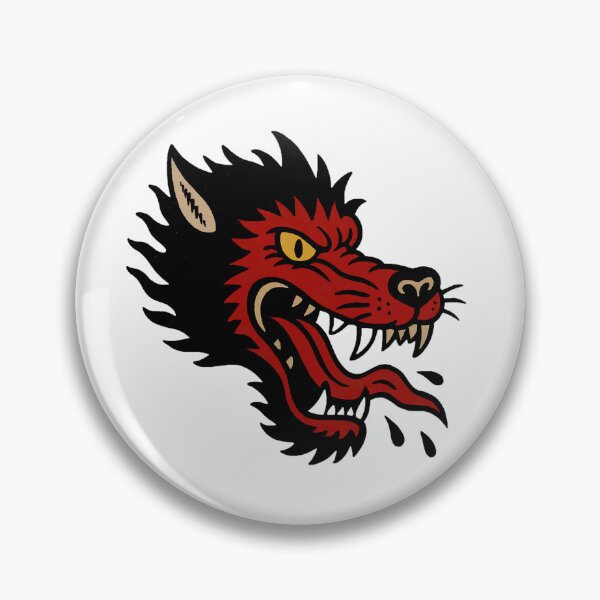 Item preview, Rage Wolf Chopper Biker Old School Tattoo designed and sold by RustBreaker.