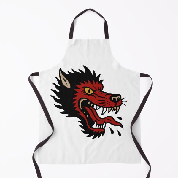 Item preview, Rage Wolf Chopper Biker Old School Tattoo designed and sold by RustBreaker.
