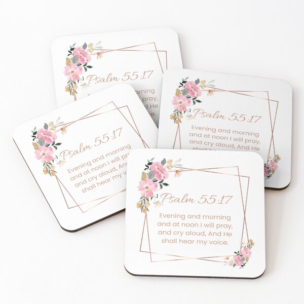 Item preview, Psalm 55:17 Prayer Bible Verse designed and sold by SimpleChristianArt.