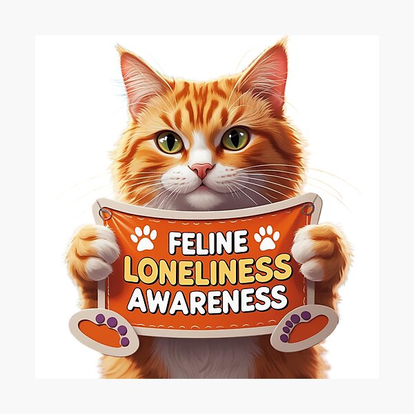Item preview, Logan Meows Feline Loneliness Awareness Banner designed and sold by Logan Meows.