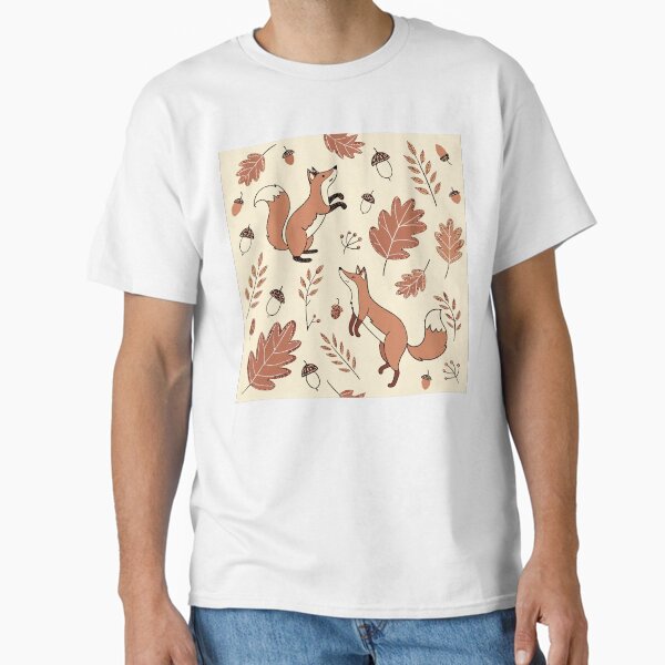 Item preview, Playful Autumn Foxes – Scandinavian Pixel Art Pattern – Nordic Fall Folk Design designed and sold by Shuga-Design.