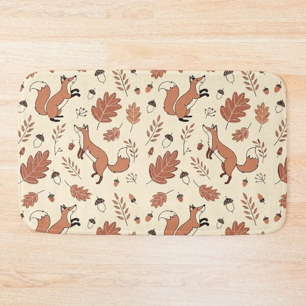 Item preview, Playful Autumn Foxes – Scandinavian Pixel Art Pattern – Nordic Fall Folk Design designed and sold by Shuga-Design.