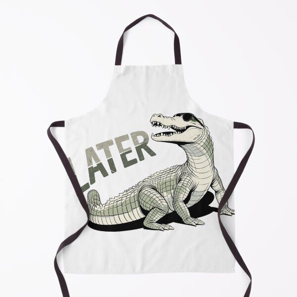 Item preview, Minimalist Crocodile 'Later' T-Shirt – Cool and Relaxed Vibes designed and sold by maggNf.