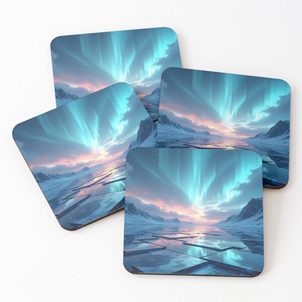 Item preview, Celestial Aurora Over Frozen Reflections designed and sold by oanaunciuleanu.