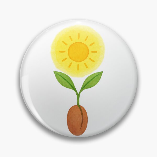 Item preview, Sunflower Seedling in Sunlight – Korean Watercolor Botanical Growth designed and sold by bloomling.