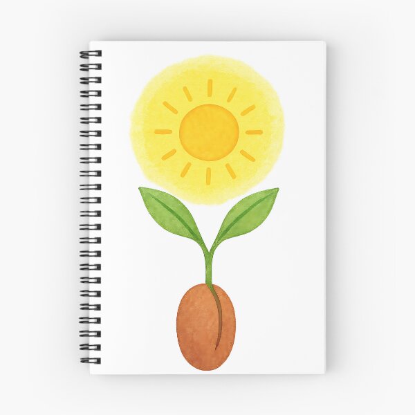Item preview, Sunflower Seedling in Sunlight – Korean Watercolor Botanical Growth designed and sold by bloomling.