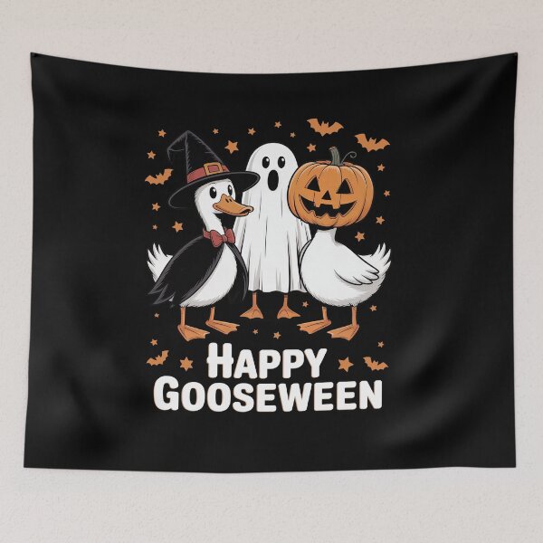 Artikelvorschau, Lustige Halloween Happy Gooseween Ducks entworfen und verkauft von Vexel Studio.