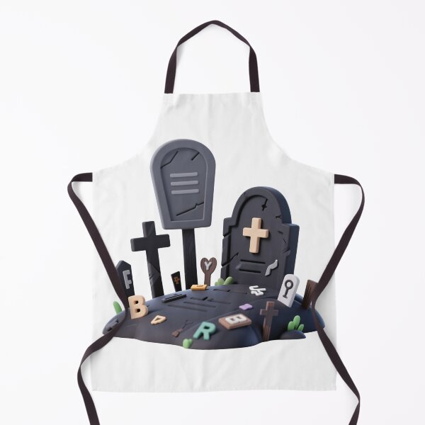 Item preview, Spooky cartoon graveyard with cracked tombstones, symbolic letters, and cross isolated on transparent background for festive Halloween design and educational graphics designed and sold by Mimoshi ⭐⭐⭐⭐⭐.