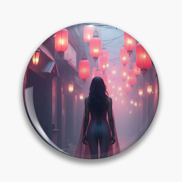 Item preview, Neon Reverie in the Lantern Alley designed and sold by oanaunciuleanu.