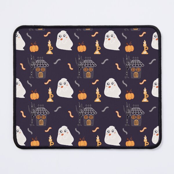 Item preview, Cute Halloween Pattern with Ghosts and Haunted Houses designed and sold by JHomStudio.