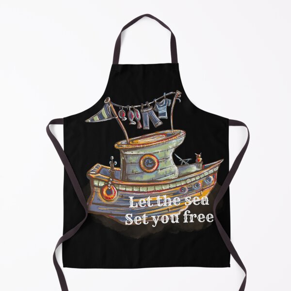 Item preview, Let the sea set you free, boat, cat cartoon designed and sold by DebbieJoyArt.
