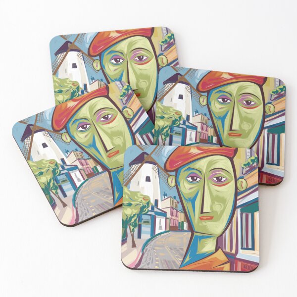 Item preview, Montmartre Paris Travel Poster – Le Quirks Character with Windmill designed and sold by LeQuirks.
