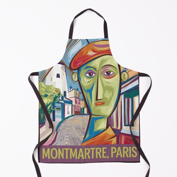 Item preview, Montmartre Paris Travel Poster – Le Quirks Character with Windmill designed and sold by LeQuirks.