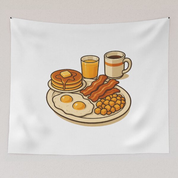 Item preview, Classic American Breakfast Retro Illustration designed and sold by VISIONARTIST.