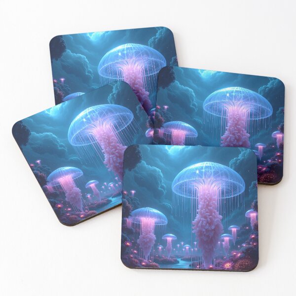 Item preview, Luminous Jellyfish Forest designed and sold by oanaunciuleanu.