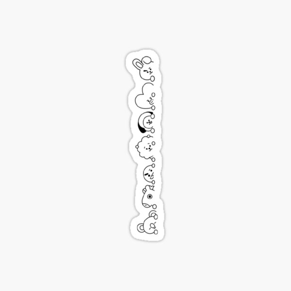 Item preview, BT21 Line Art | Cute BTS Character Design (Minimal Style) designed and sold by DynamiteDrops.