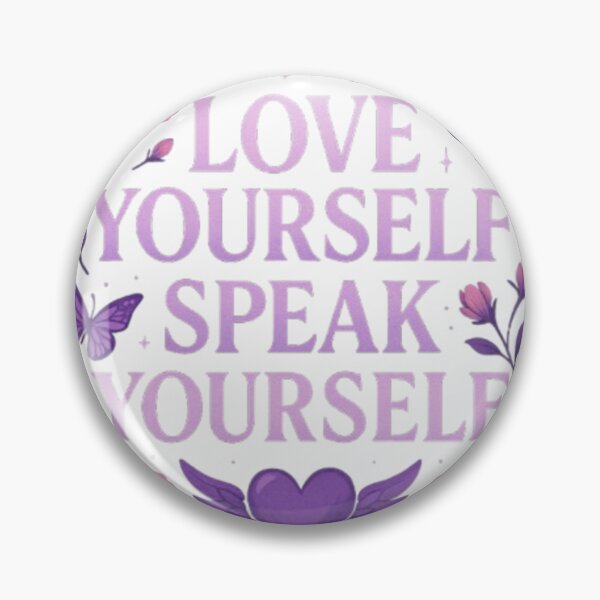 Item preview, Love Yourself Speak Yourself - Inspirational Quote from BTS, Floral & Butterfly Design designed and sold by DynamiteDrops.