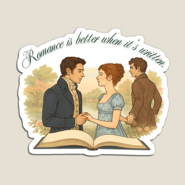 Aperçu de l'œuvre La romance est meilleure lorsqu'elle est écrite – Vintage Book Lover Design créée et vendue par Neon Nightmare.