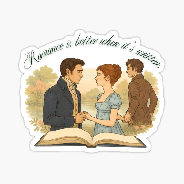 Aperçu de l'œuvre La romance est meilleure lorsqu'elle est écrite – Vintage Book Lover Design créée et vendue par Neon Nightmare.