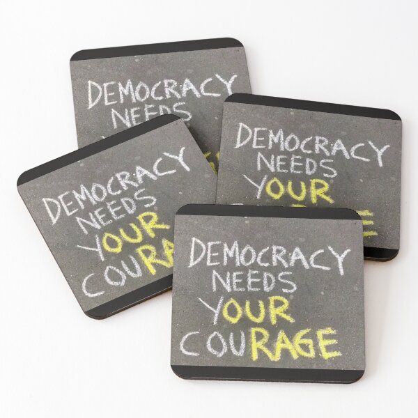 Item preview, Democracy needs your courage  designed and sold by Coexist In Tee's .