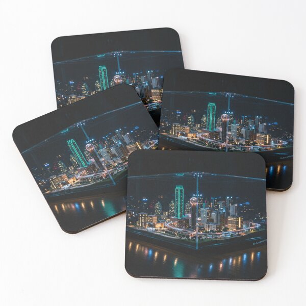 Item preview, Dallas Skyline Wall Art - Blue Glo Edition designed and sold by Dezign Kingz.