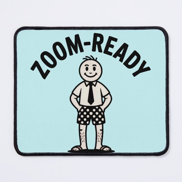 Item preview, Zoom-Ready Funny Work From Home Cartoon Design designed and sold by YourSocialBae.