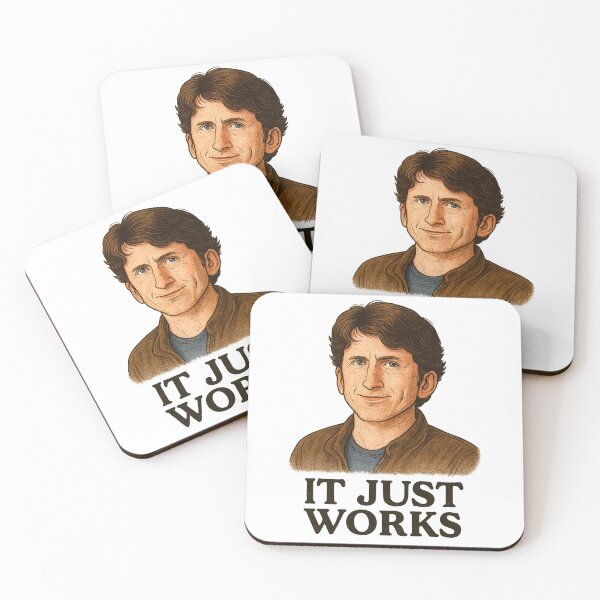 Item preview, It Just Works – Gaming Meme Caricature designed and sold by LAN-Lord.