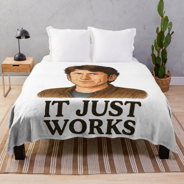 Item preview, It Just Works – Gaming Meme Caricature designed and sold by LAN-Lord.