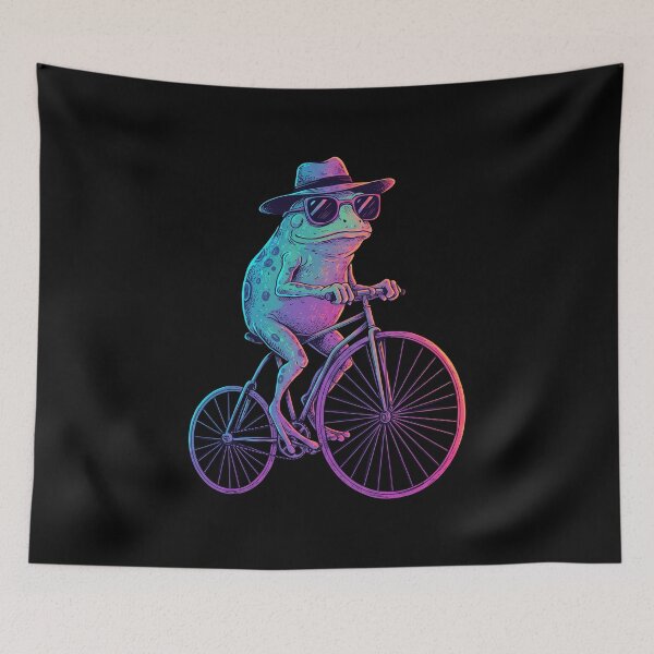 Item preview, Frog on Bicycle with Sunglasses designed and sold by TeeARTHY.