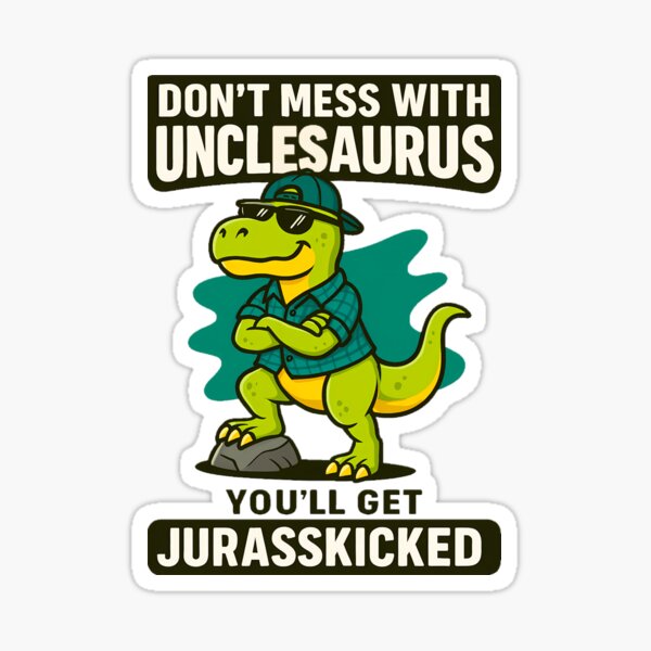 Vista previa del artículo con la obra «No te metas con el Tío Tío, te va a dar una paliza | Regalo divertido para un tío dinosaurio», diseñado y vendido por Lgxmanzero.