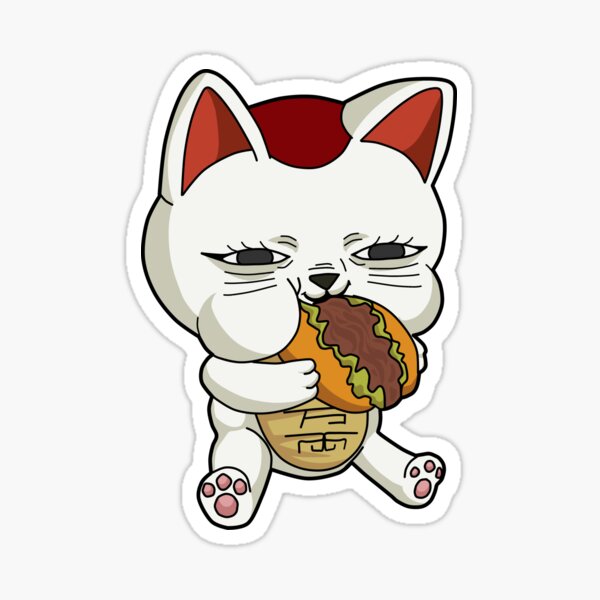 Aperçu de l'œuvre Chat mignon mangeant une collation créée et vendue par LuluNeko.
