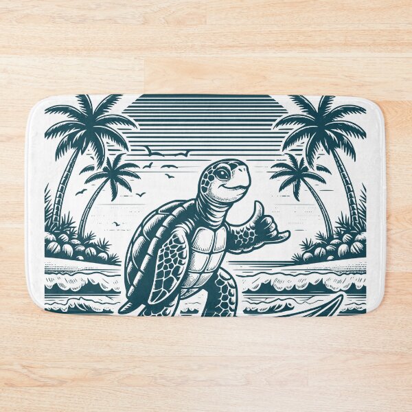 Item preview, He wasn't dead, he was just on the beach - turtle surfing on the beach designed and sold by StellarBees.