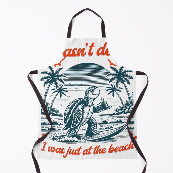 Item preview, He wasn't dead, he was just on the beach - turtle surfing on the beach designed and sold by StellarBees.
