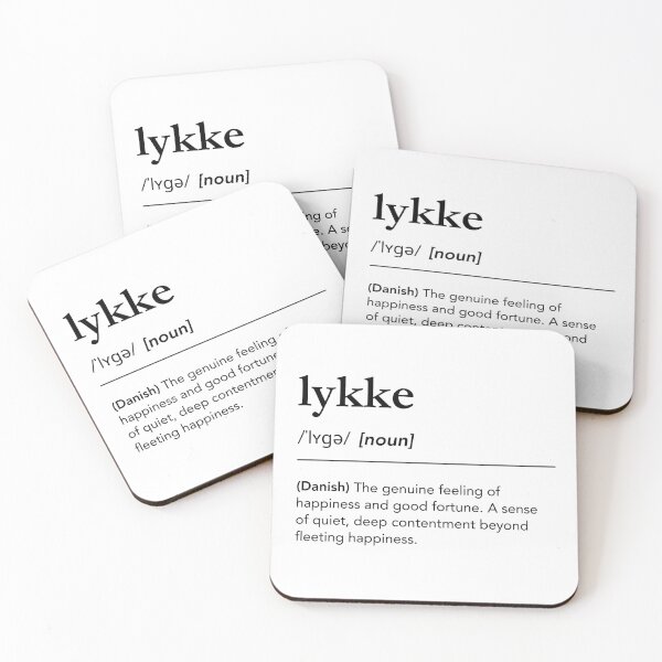 Item preview, Lykke | Danish Word Definition designed and sold by lagunaklein.