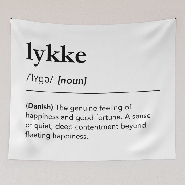 Item preview, Lykke | Danish Word Definition designed and sold by lagunaklein.