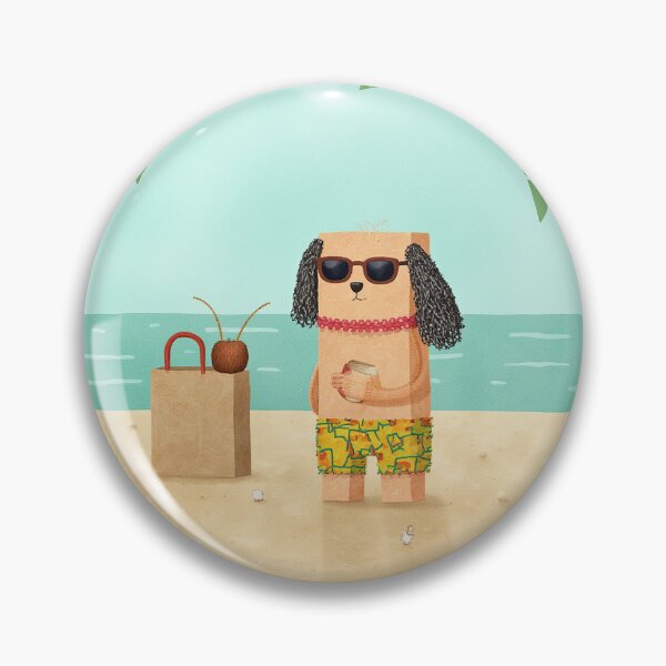 Item preview, Coconut Break – Beach Dog Style designed and sold by Whimsical Hug.
