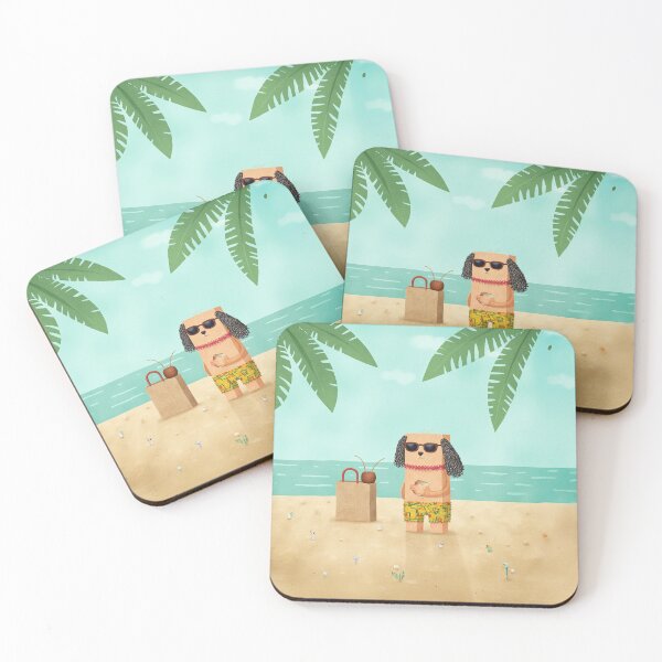 Item preview, Coconut Break – Beach Dog Style designed and sold by Whimsical Hug.