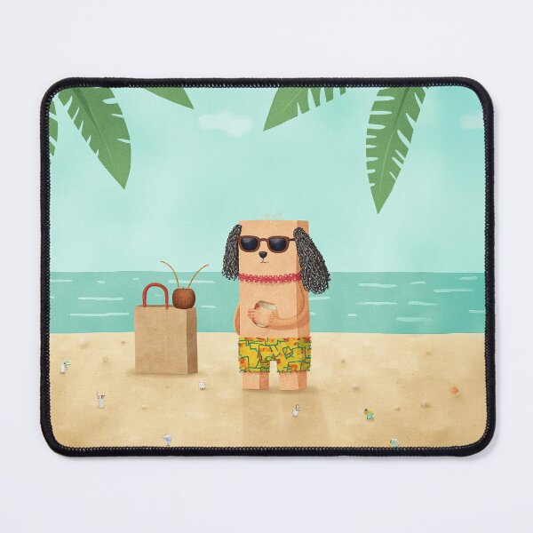 Item preview, Coconut Break – Beach Dog Style designed and sold by Whimsical Hug.