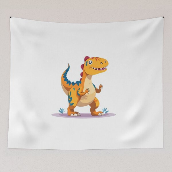 Item preview, Cheerful orange dinosaur designed and sold by ZetaStudio.