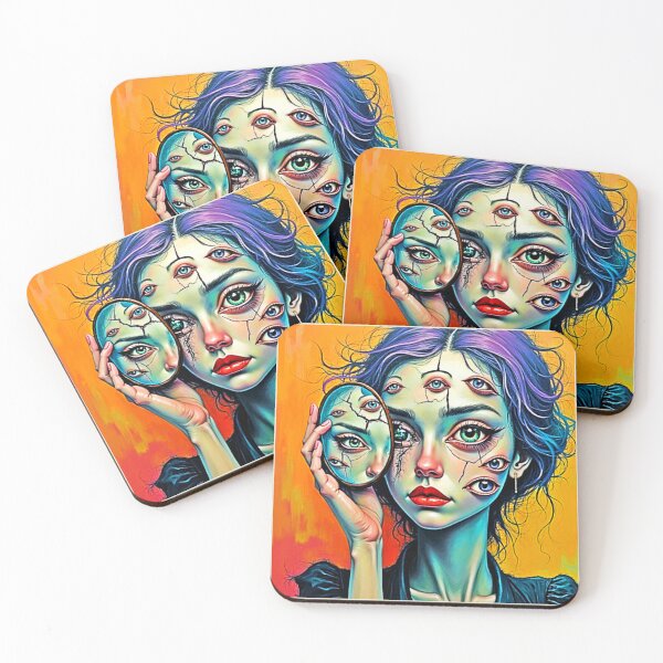 Item preview, Shattered Self Reflection Art designed and sold by Health And Fitness Posts e-Store.