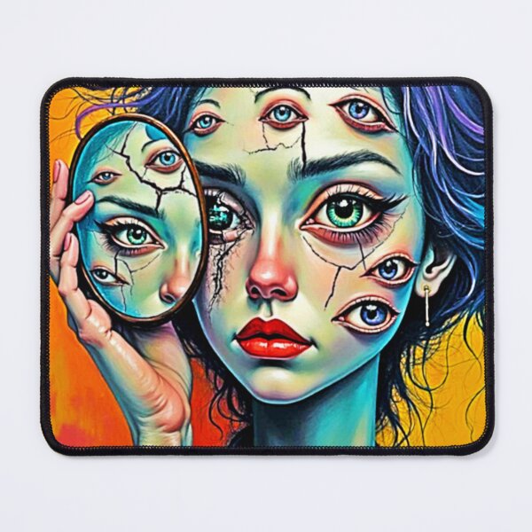 Item preview, Shattered Self Reflection Art designed and sold by Health And Fitness Posts e-Store.